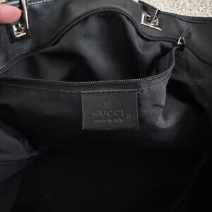 Gucci Vintage Monogram Large Bucket Tote Dark Denim $200